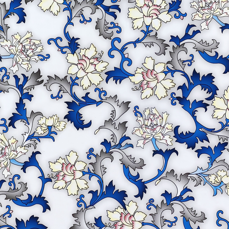 Decoração de parede floral com folha de estampagem a quente comum